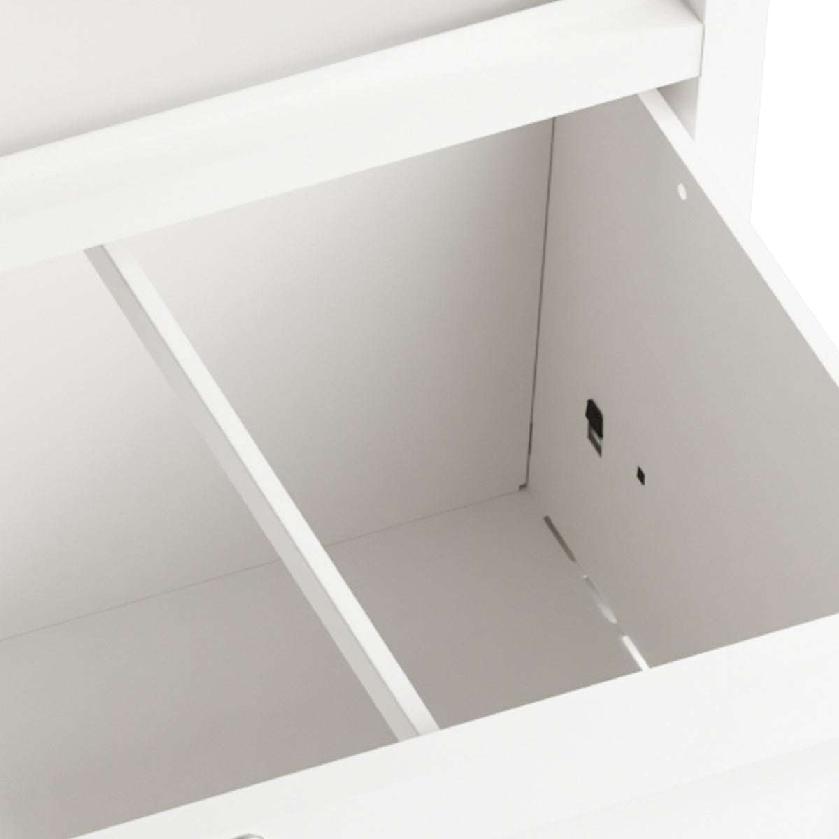 VIYET 28" White Metal 2-Drawer Lateral File Cabinet with Lock and Wheels, Rolling Office Storage for Letter, Legal & A4 Files