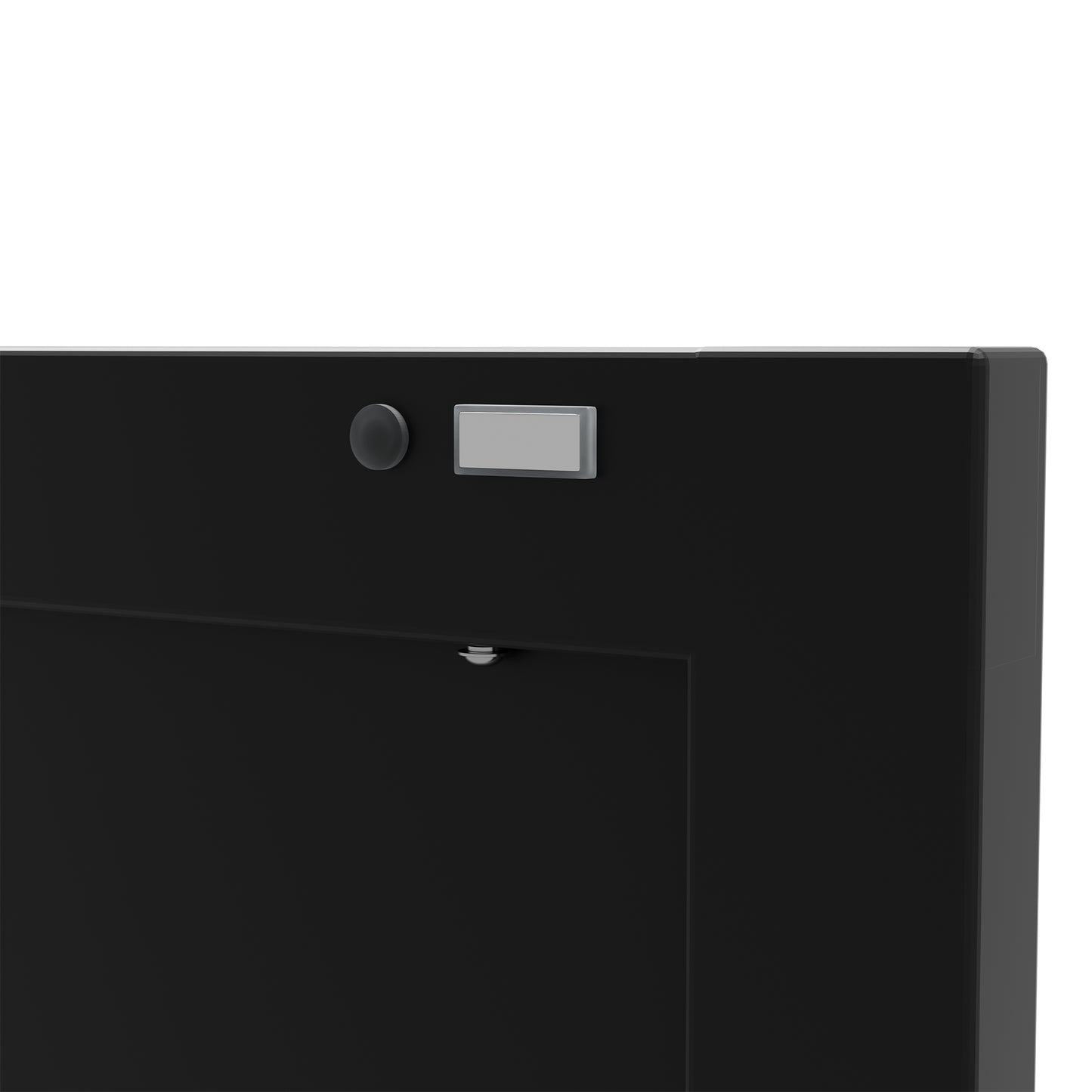 VIYET 71" Tall Black Corner Storage Cabinet, 5-Tier Freestanding Metal Corner Organizer with Adjustable Shelves & Doors