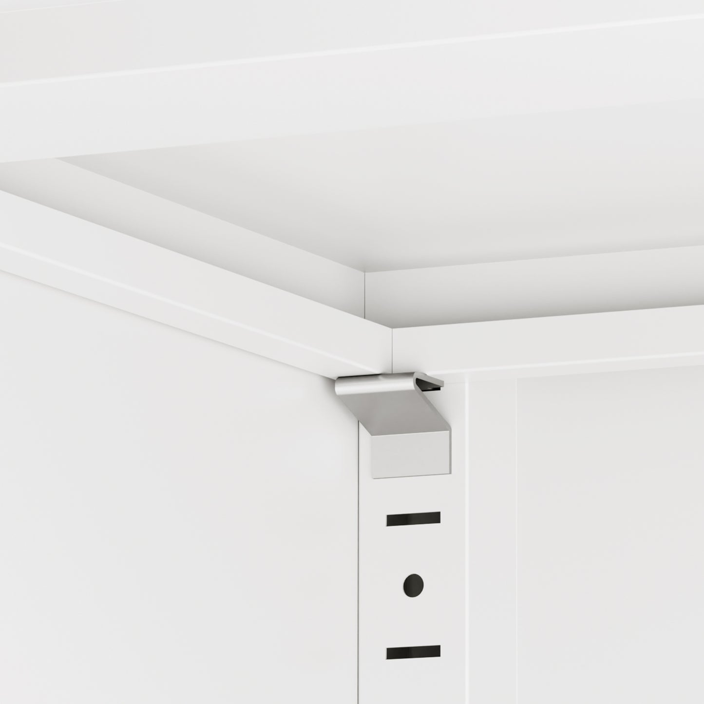 VIYET 71" Metal Wardrobe Closet with 2 Doors & 2 Drawers, Freestanding Steel Storage Cabinet with Hanging Rod & Adjustable Shelf