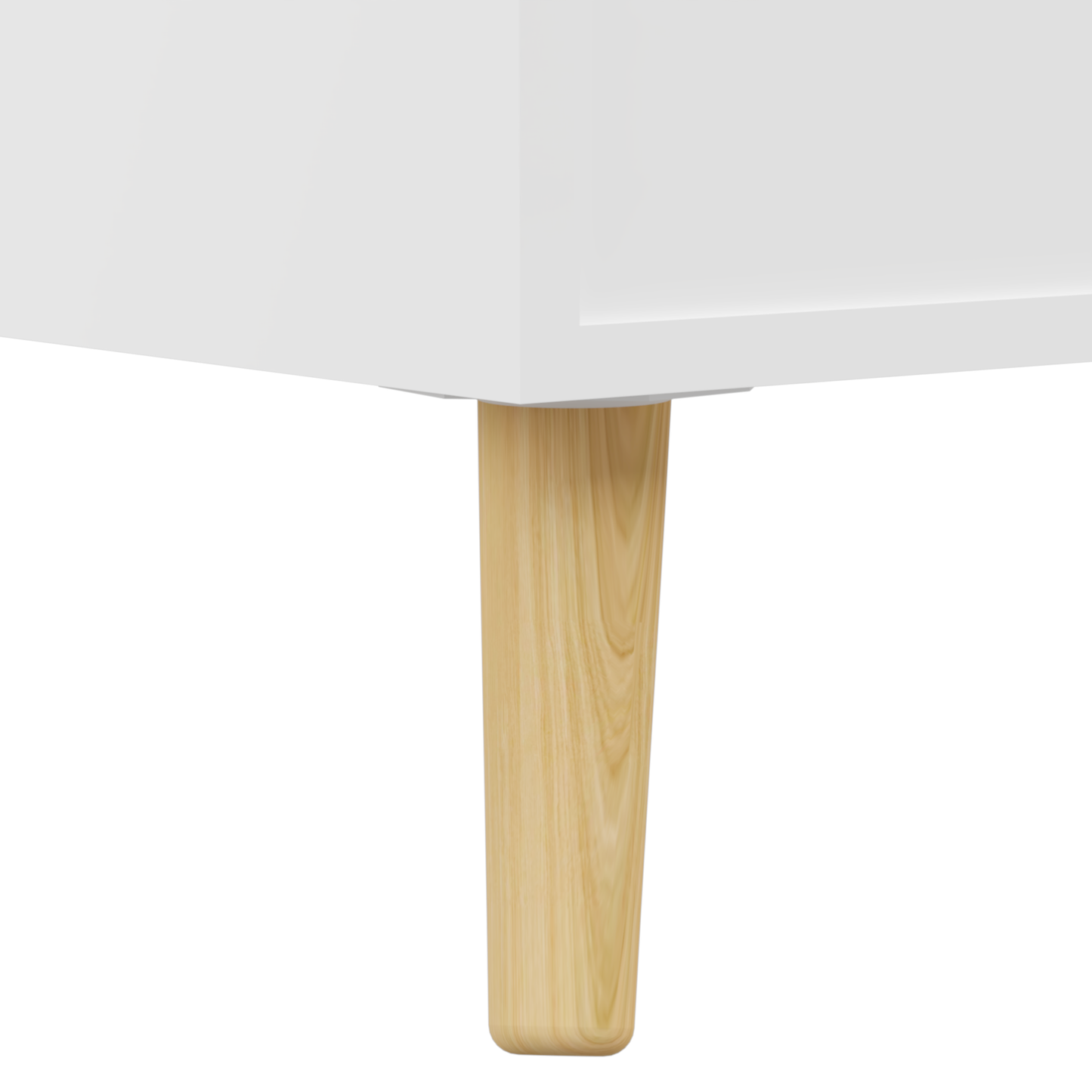 VIYET 28" Kids 5-Cubby Bookshelf Toy Organizer,White Wooden 2-Tier Storage Rack w/ Pine Legs (Anti-Tipping Nursery/Playroom Organizer)