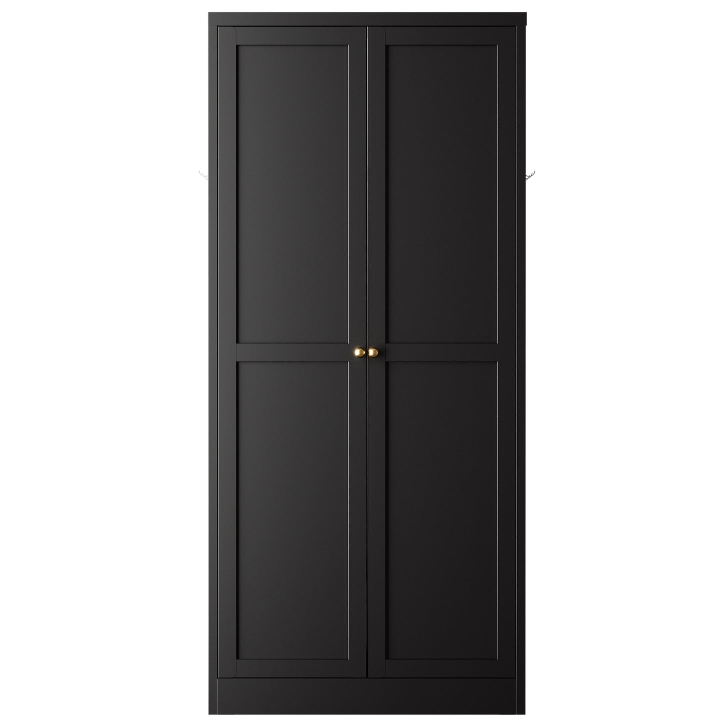VIYET 61" Black Metal Kitchen Pantry Cabinet, 4 Adjustable Shelves 110lb Capacity, Heavy Duty Freestanding Organizer
