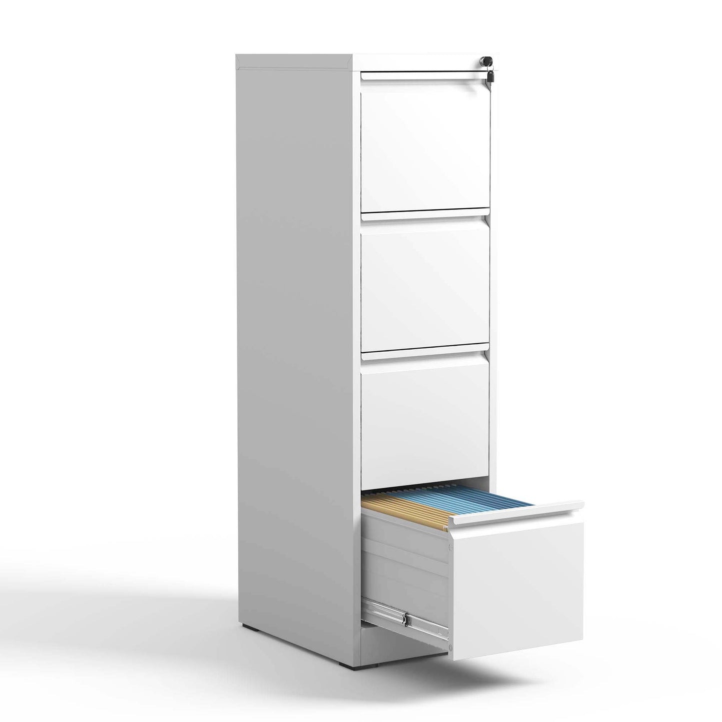 VIYET 52" 4-Drawer Metal Vertical File Cabinet with Lock, Tall Slim Locking Filing Cabinet for Home Office, Fits Letter, Legal & A4 Files