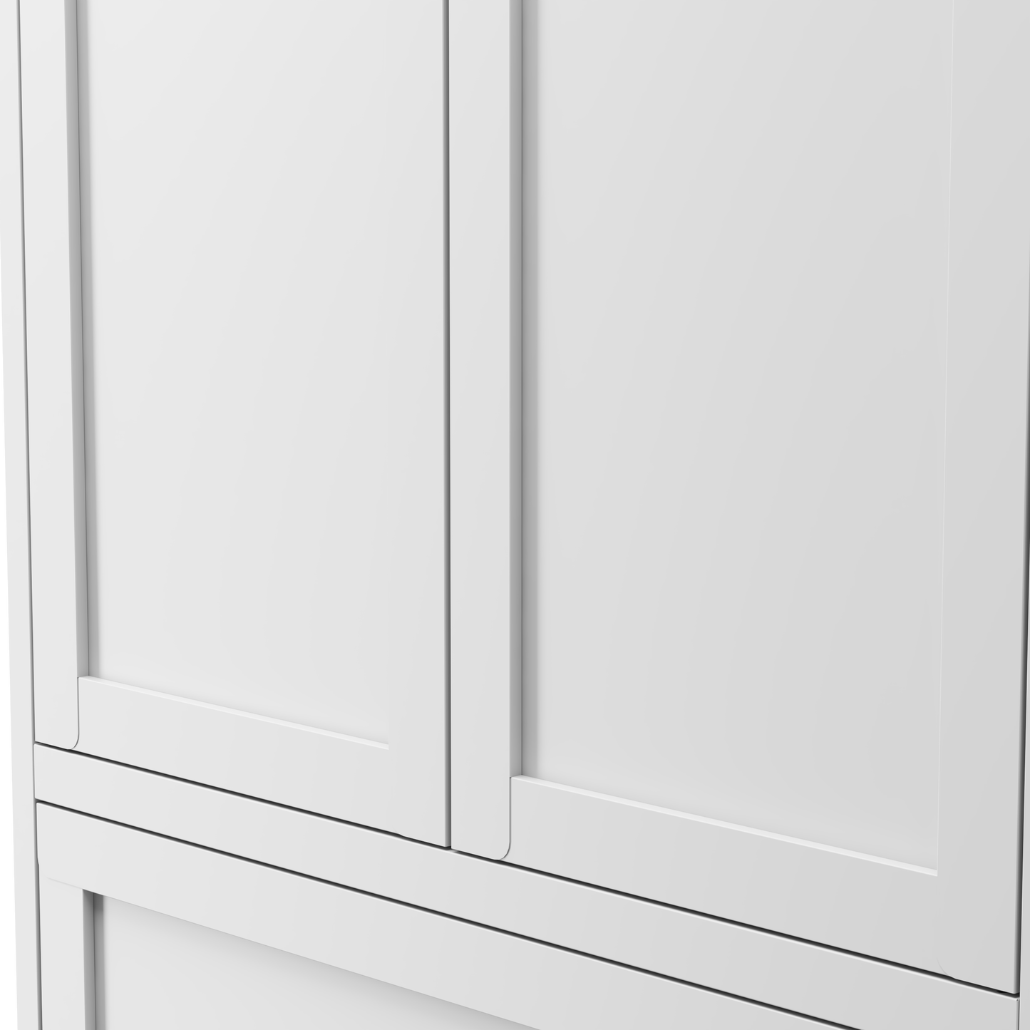 VIYET 72"H Heavy-Duty Steel Pantry Cabinet,2 Drawers+2 Adjustable Shelves,60LBS/Level Freestanding for Kitchen/Pantry/Dining Room (White)