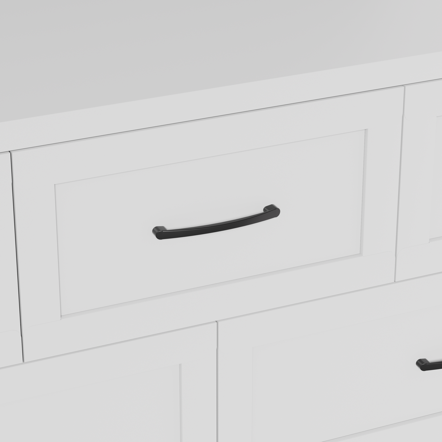 VIYET 9-Drawer Storage Dresser, White Chest of Drawers with Smooth-Glide Drawers for Bedroom, Closet & Entryway