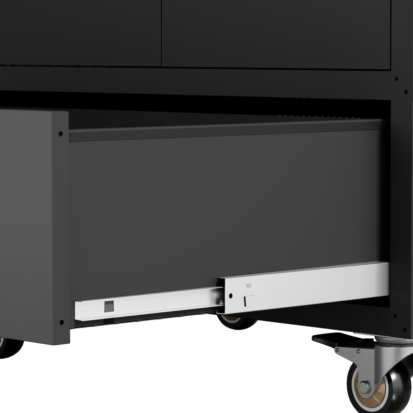 VIYET 40"H Heavy-Duty Steel Tool Cart with Wheels - Mobile Storage Cabinet, Lockable Casters, Smooth-Gliding Drawer + Adjustable Shelf, Garage/Workshop/Office