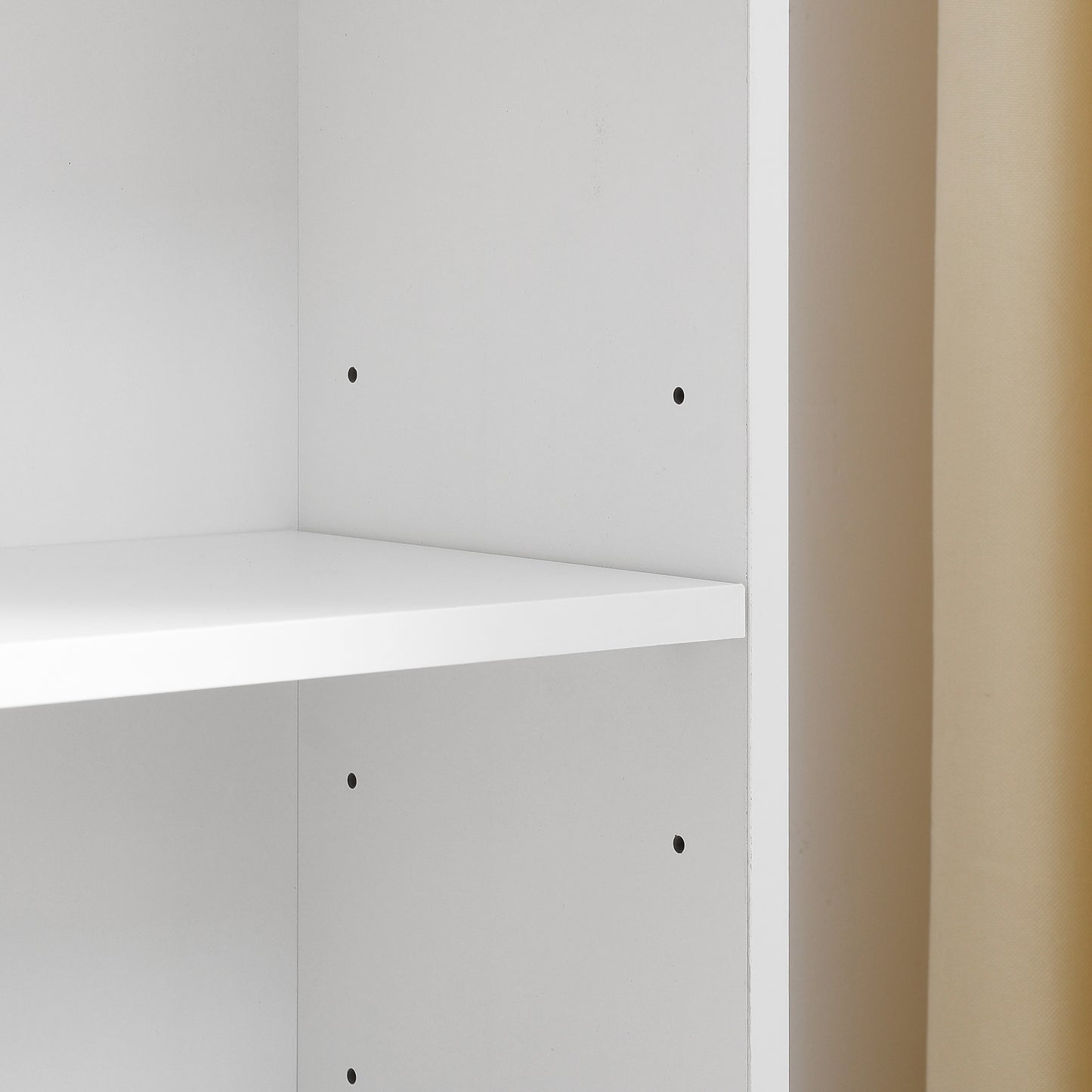 VIYET 11.6"×9.3"×70.9" 8-Tier Media Tower Rack - White MDF, Adjustable Shelves