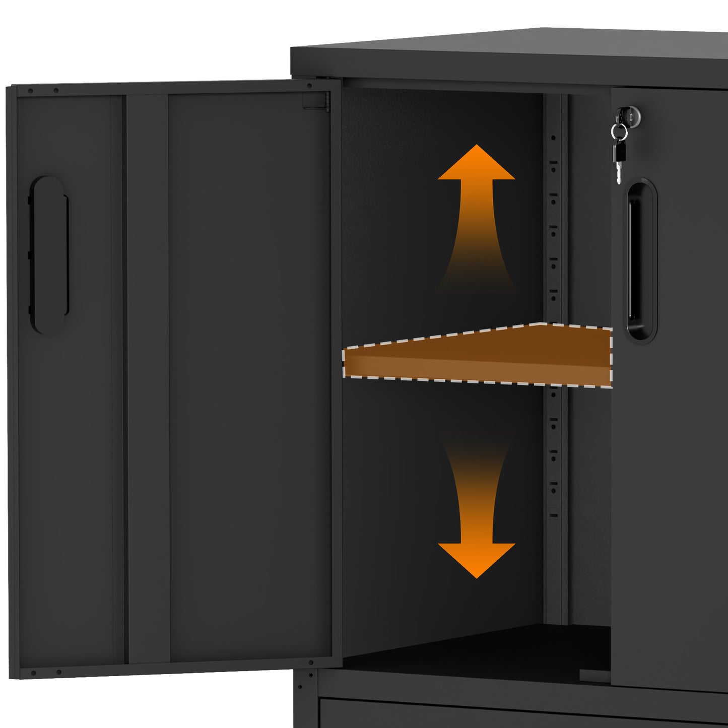 VIYET 40"H Heavy-Duty Steel Tool Cart with Wheels - Mobile Storage Cabinet, Lockable Casters, Smooth-Gliding Drawer + Adjustable Shelf, Garage/Workshop/Office