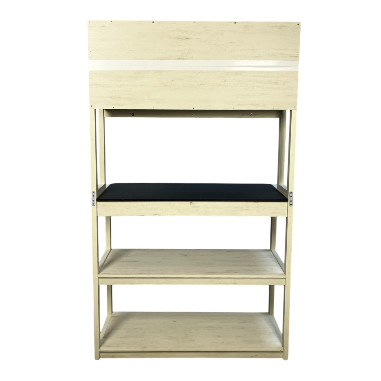 VIYET 67" 5-Tier Bakers Rack (Black & White), Particle Board Kitchen Storage Shelf (Microwave Stand & Coffee Bar Organizer)