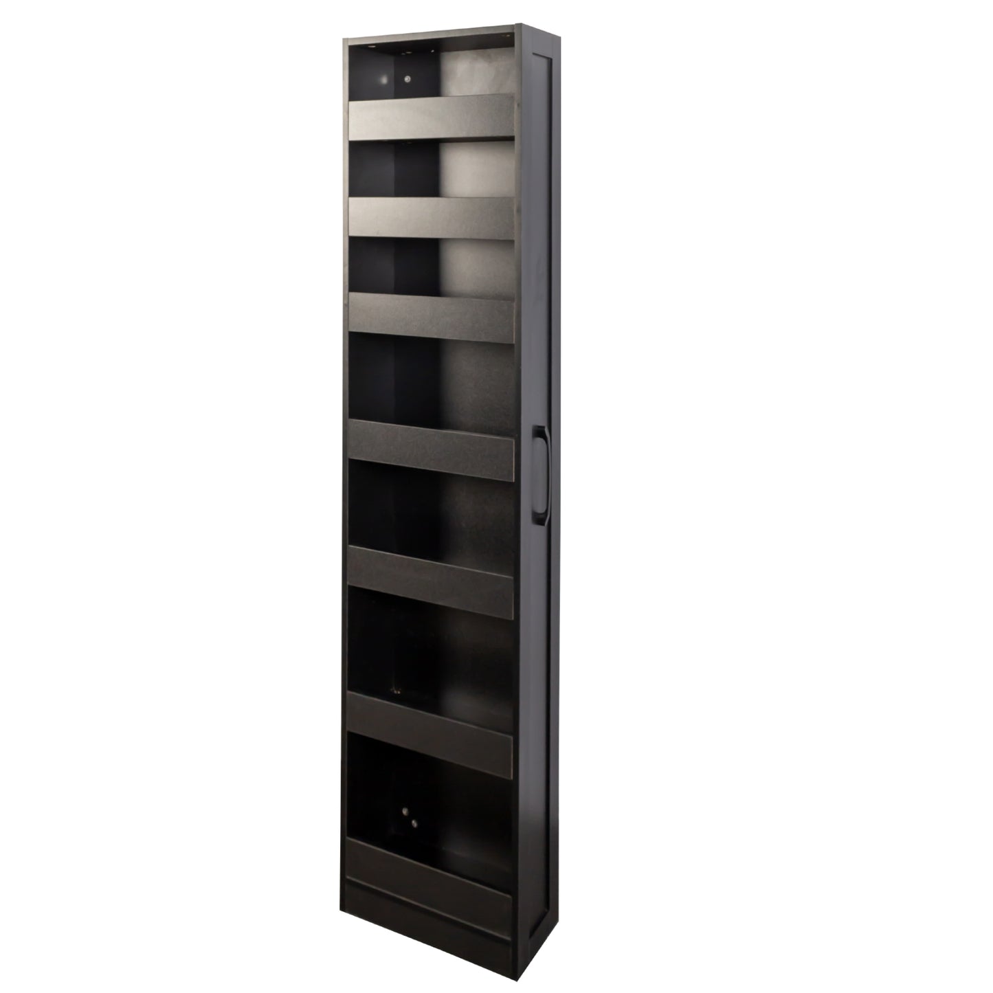 VIYET 71"H 7-Tier Multi-Functional Pull-Out Storage Shelf, Single-Sided Open Shelf, Organizer for Kitchen, Living Room & Narrow Spaces,black