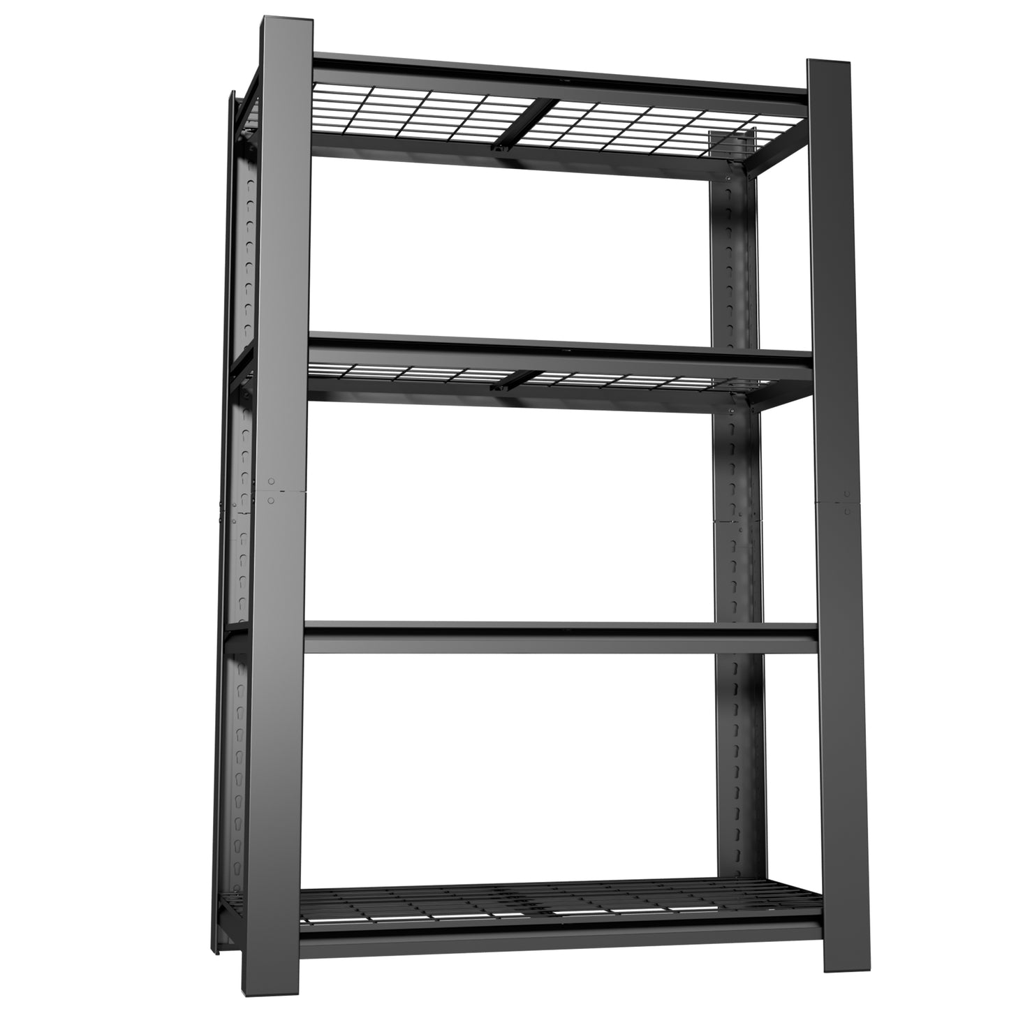 VIYET 60" H Heavy Duty Metal Shelving Unit, 4 Tier Adjustable Storage Rack with 2240 LBS Capacity, Garage Shelf Organizer for Pantry Kitchen Black