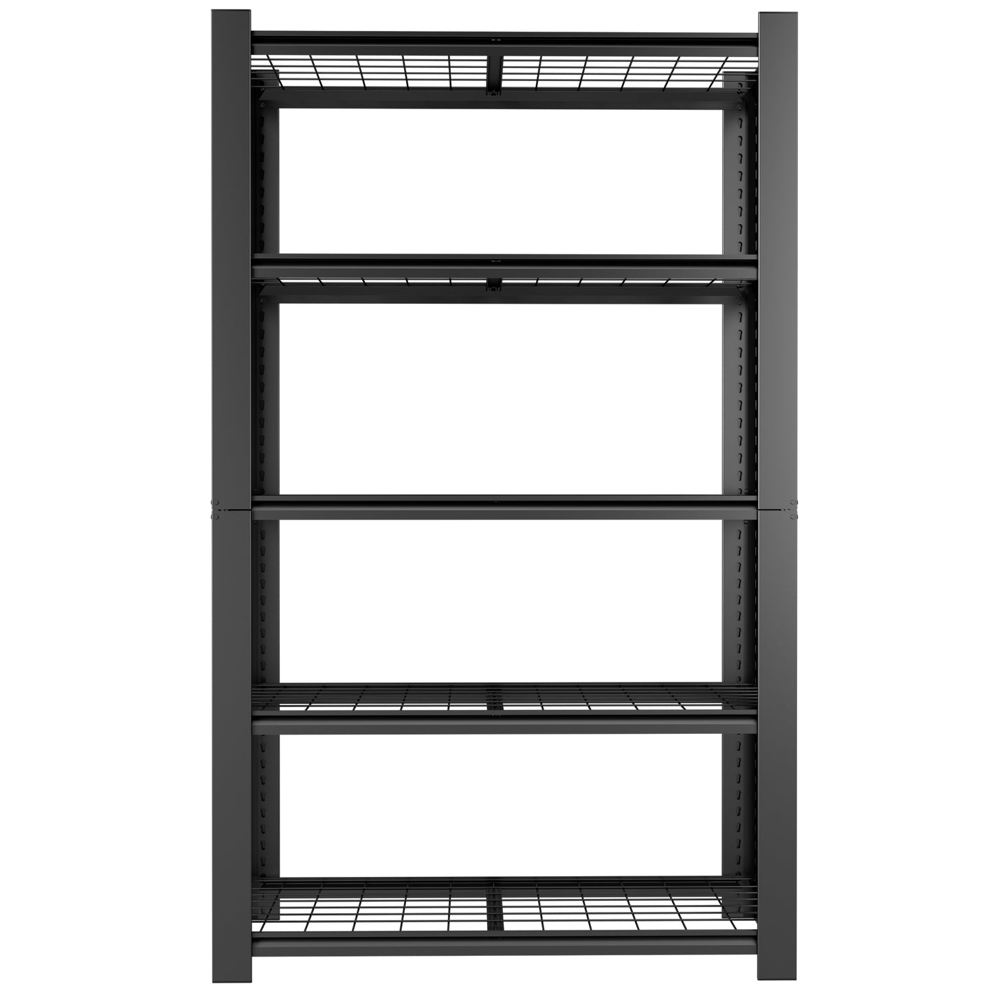 VIYET 78" Heavy Duty Metal Shelving Unit, 5 Tier Industrial Storage Rack with Adjustable Shelves, 3000 LBS Capacity Garage Organizer for Warehouse, Pantry, Black