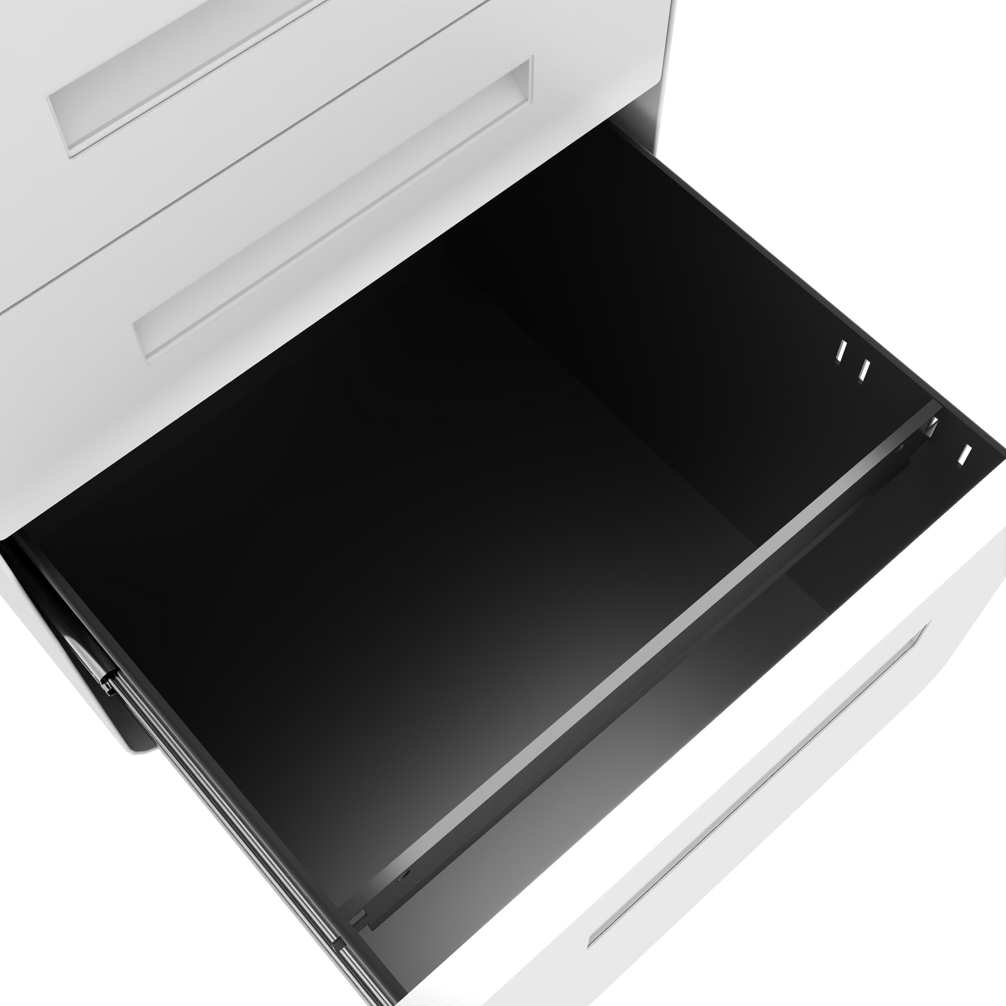 VIYET 3-Drawer Mobile File Cabinet with Lock - All-Steel Anti-Tip Design, Shallow + Deep Drawer, White for Office/Home (Fits A4/Letter)