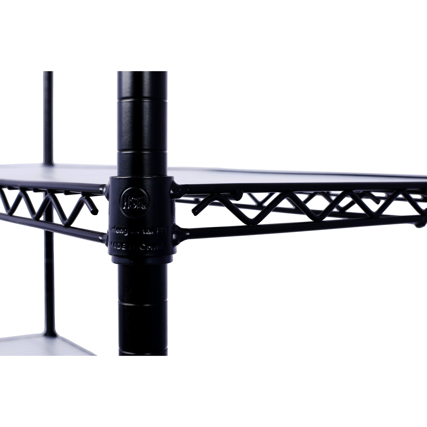 VIYET 6 Tier 6000LBS NSF Metal Wire Shelving, Heavy Duty Adjustable Rack with Wheels & Shelf Liners (Black, 84"H×48"L×20"D)