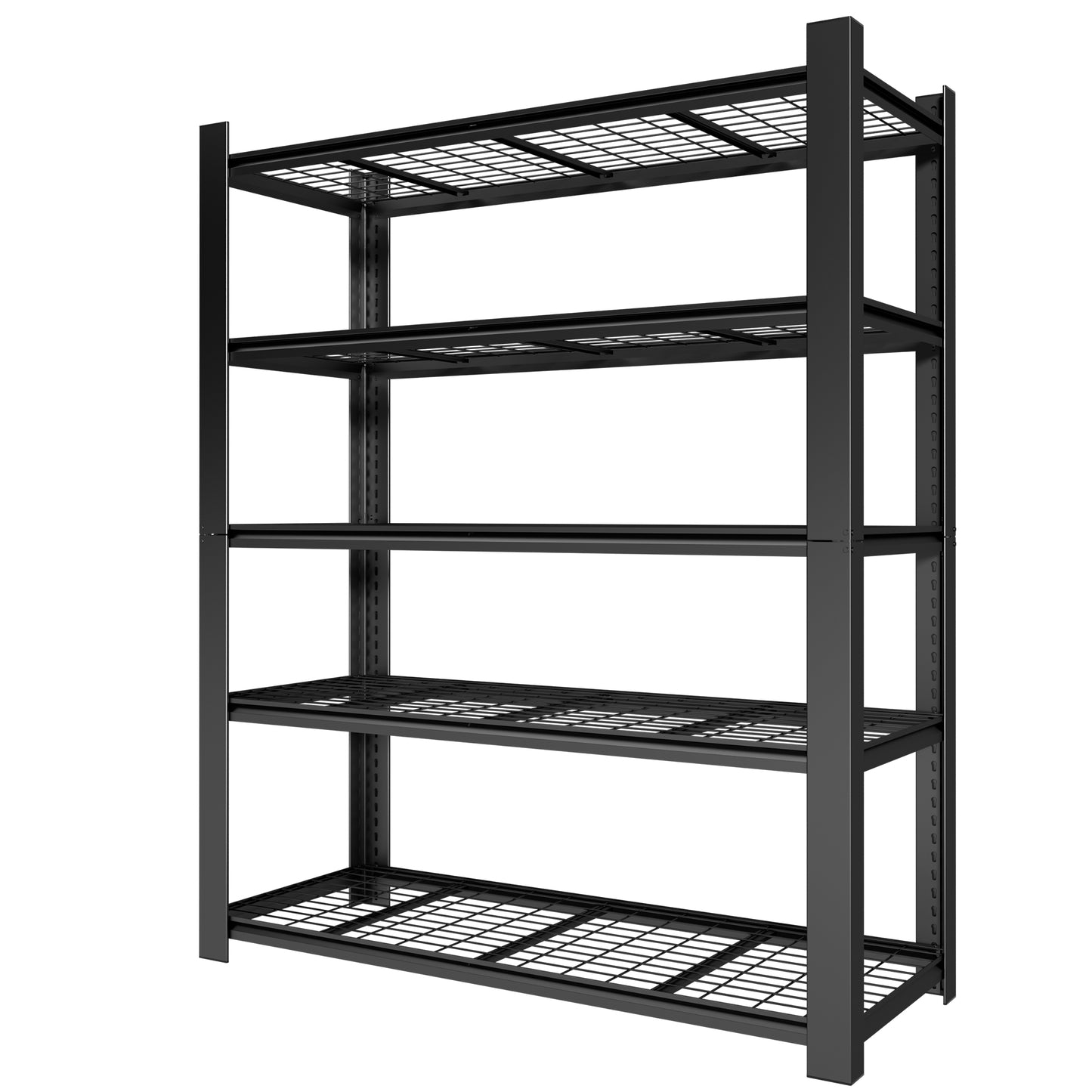 VIYET 72" Heavy Duty Metal Garage Shelving Unit, 5 Tier Adjustable Storage Rack with 3000 LBS Capacity, Steel Shelves for Garage, Pantry & Warehouse