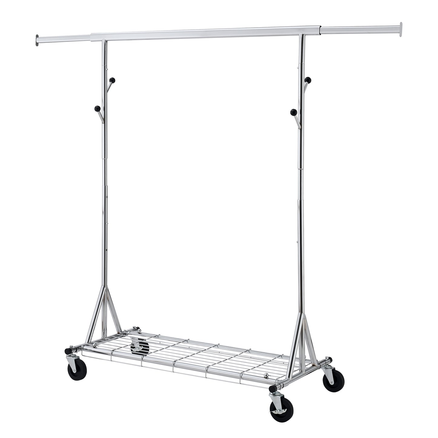 VIYET 68" 600LBS Heavy-Duty Rolling Clothes Rack, Collapsible Iron Commercial Garment Rack (Portable Hanger for Bedroom)