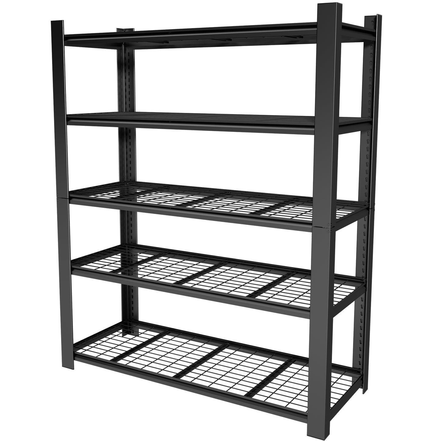 VIYET 72" Heavy Duty Metal Garage Shelving Unit, 5 Tier Adjustable Storage Rack with 3000 LBS Capacity, Steel Shelves for Garage, Pantry & Warehouse