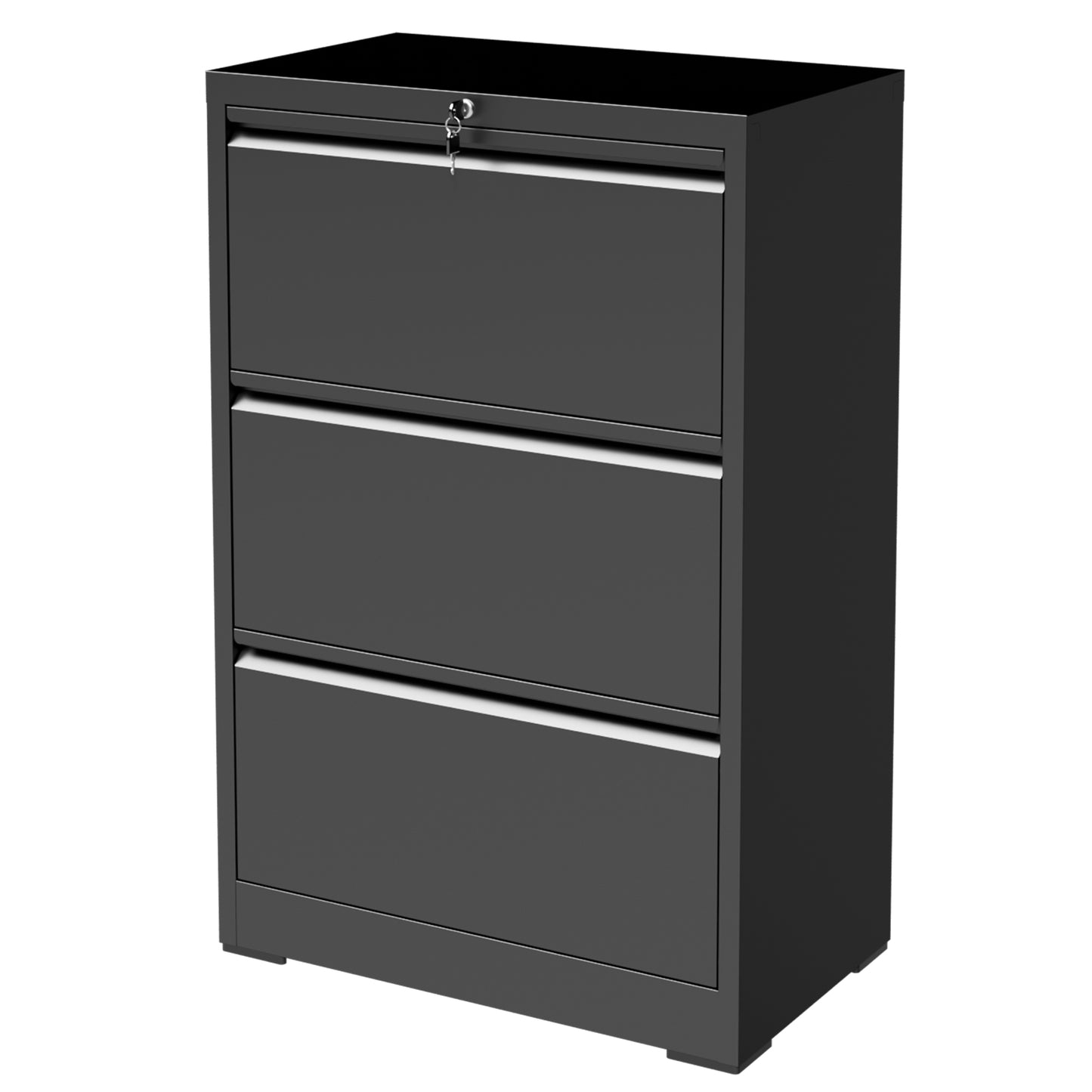 VIYET 3 Drawer Lateral File Cabinet with Lock, Metal Filing Cabinet for Home Office, Steel File Organizer Fits Letter, Legal, A4 & F4 Hanging Files