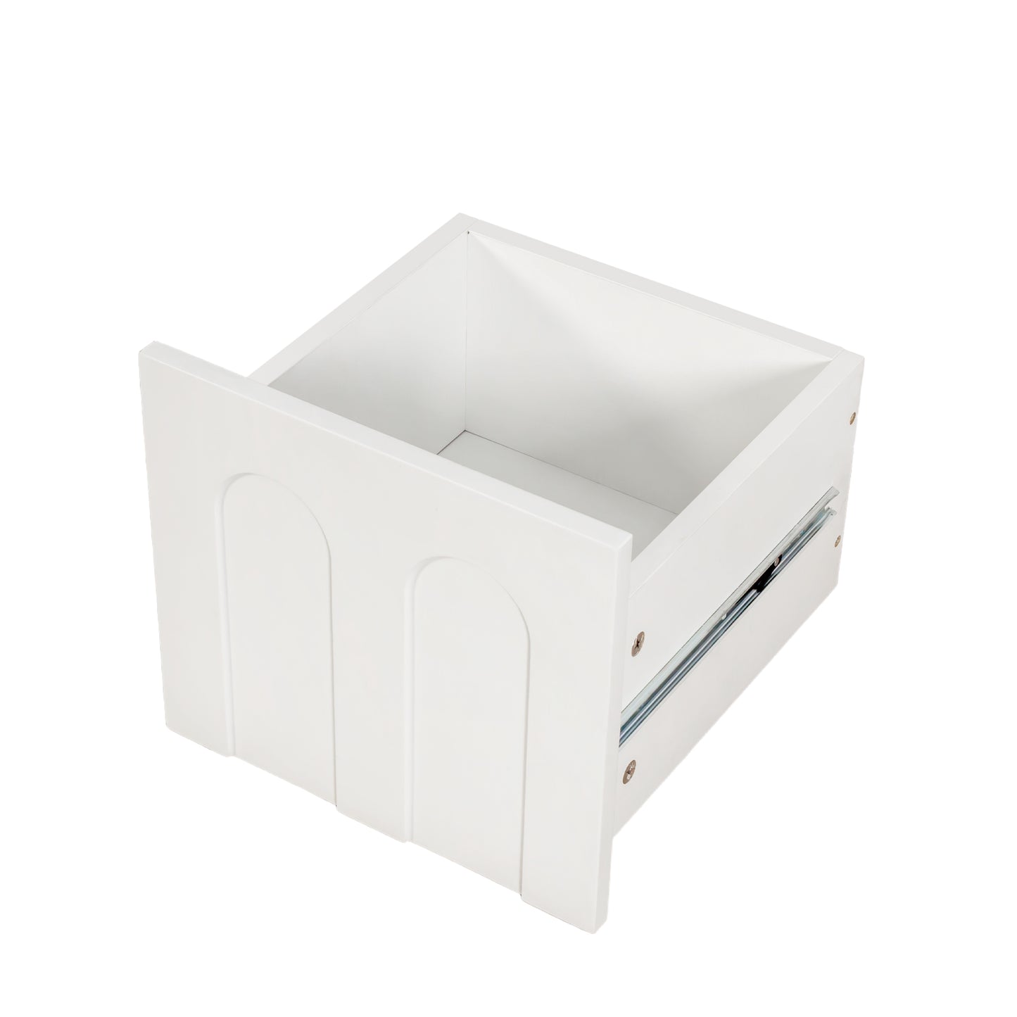 VIYET 71" Tall Narrow Storage Cabinet - White Particle Board+MDF, 1 Door & 2 Drawers, Kitchen Use