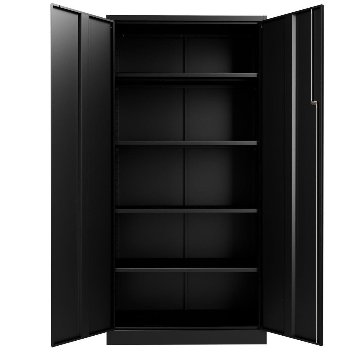 VIYET 72" Metal Storage Cabinet with Keypad Lock, Double Door Steel Garage Cabinet, 4 Adjustable Shelves, 150 lbs per Shelf