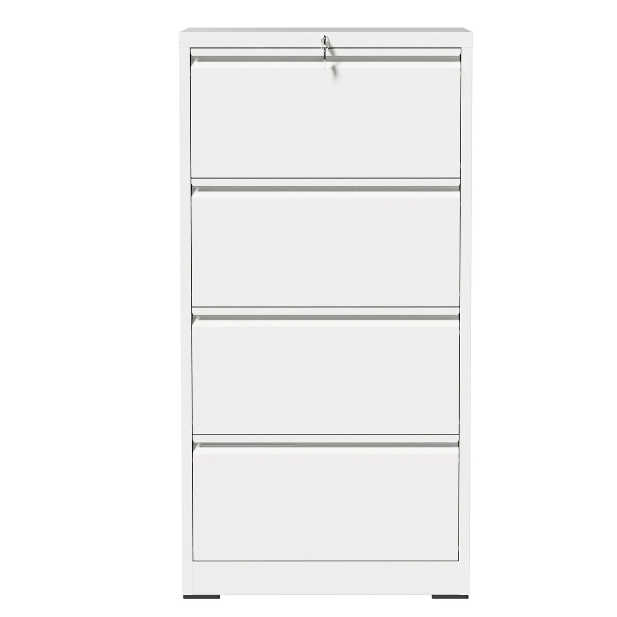 VIYET 4 Drawer Lateral File Cabinet, Metal Filing Cabinet with Lock, Wide Steel Office Storage for Letter, Legal, A4 & F4 Files