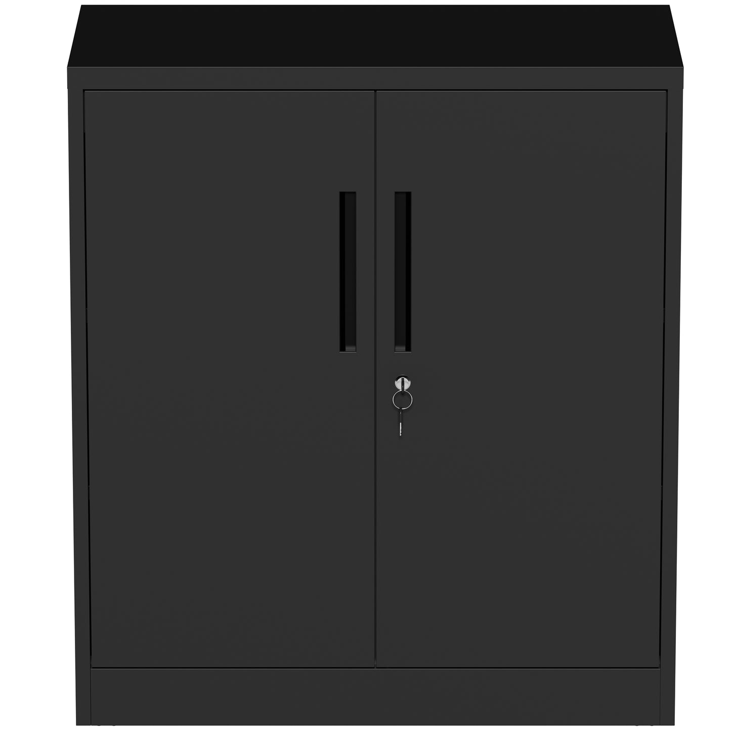 VIYET 35" 2-Door Metal Storage Cabinet,Heavy-Duty Lockable Steel Cabinet w/ 2 Adjustable Shelves (Home/Office/Garage Organizer)