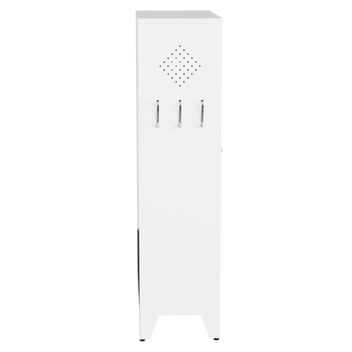 VIYET 47" Metal Pantry Cabinet, Freestanding Kitchen Storage Cabinet with 3 Adjustable Shelves, Slim Organizer for Pantry & Living Room
