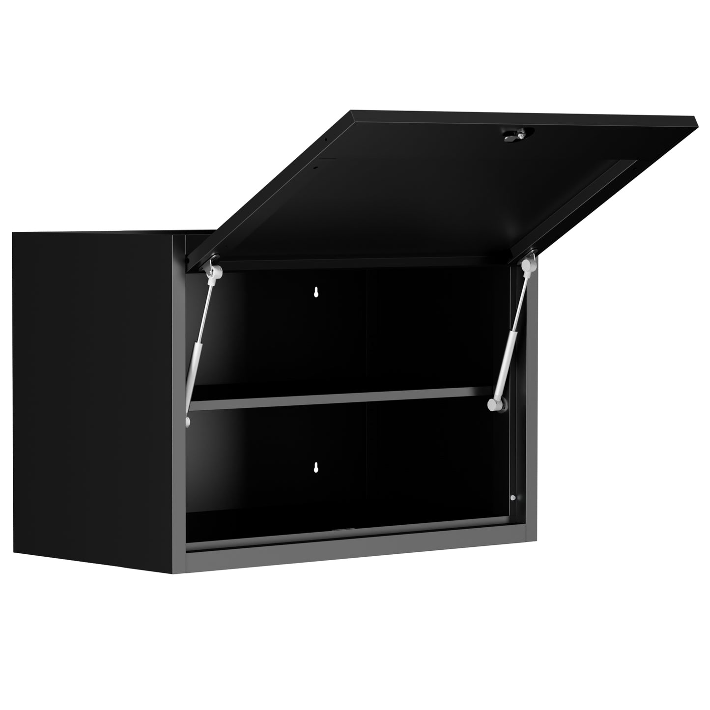 VIYET 30" Wall Mounted Metal Storage Cabinet with Lock, Heavy Duty Steel Garage Wall Cabinet with Adjustable Shelf