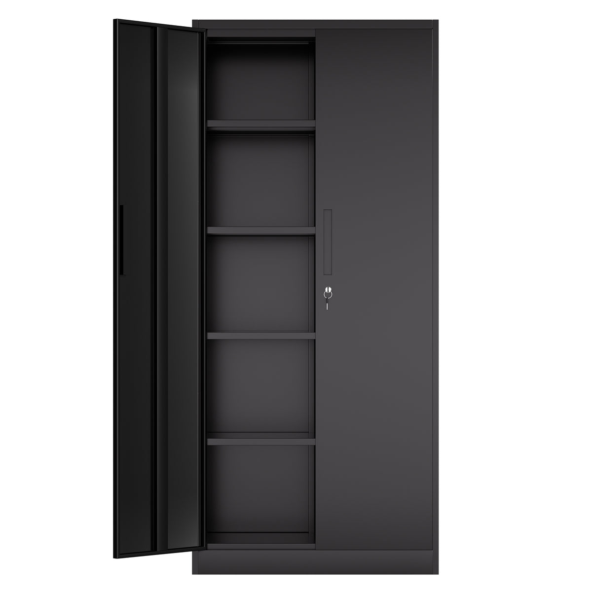 VIYET 71" Metal Storage Cabinet, Lockable Steel Utility Cabinet with 4 Adjustable Shelves, 180 Lbs per Shelf, Double Doors for Office & Pantry