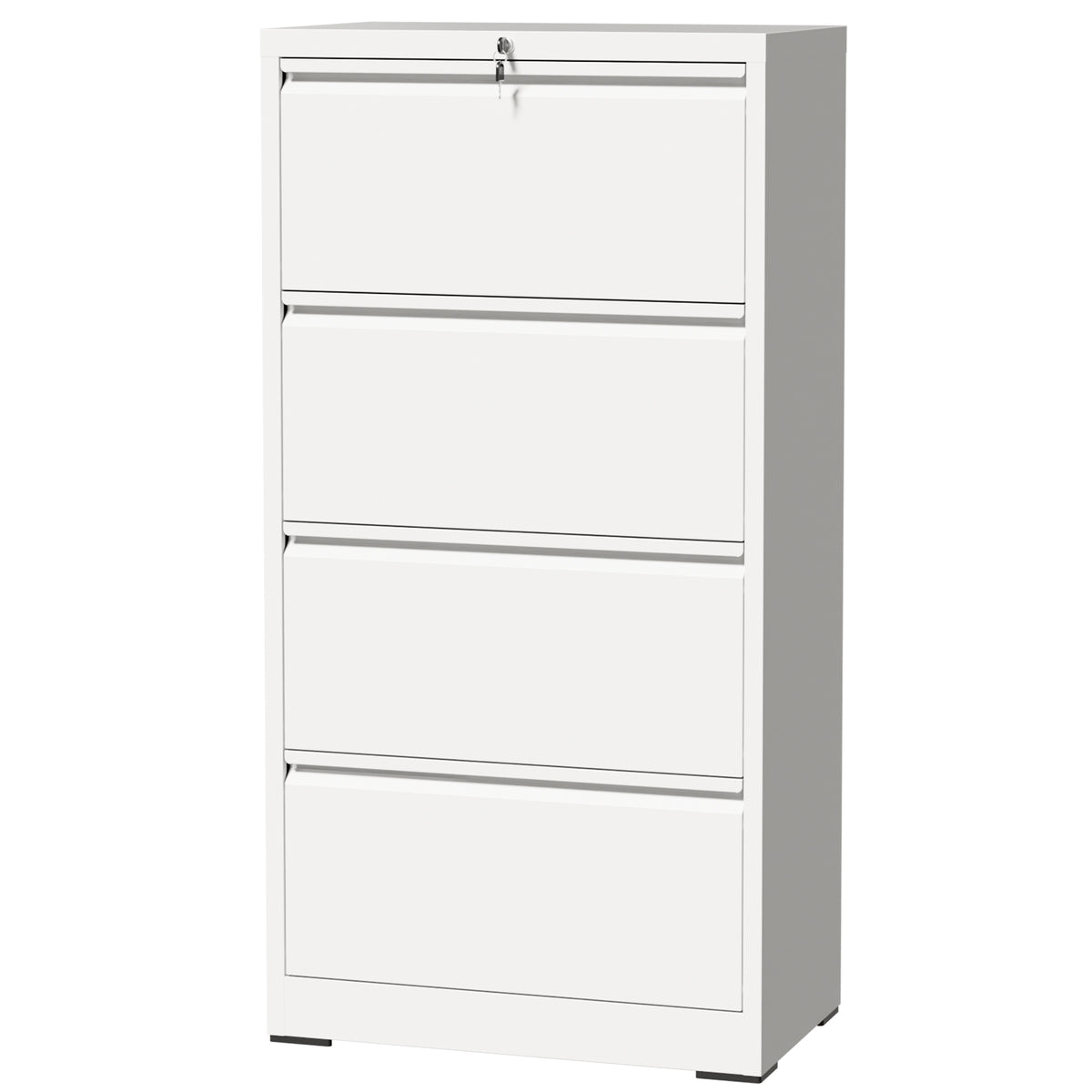VIYET 4 Drawer Lateral File Cabinet, Metal Filing Cabinet with Lock, Wide Steel Office Storage for Letter, Legal, A4 & F4 Files