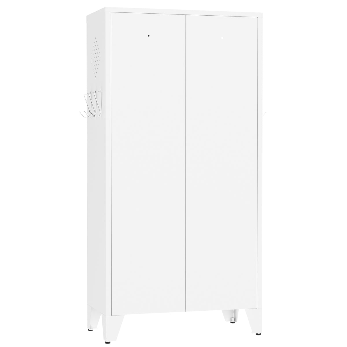 VIYET 47" Metal Pantry Cabinet, Freestanding Kitchen Storage Cabinet with 3 Adjustable Shelves, Slim Organizer for Pantry & Living Room