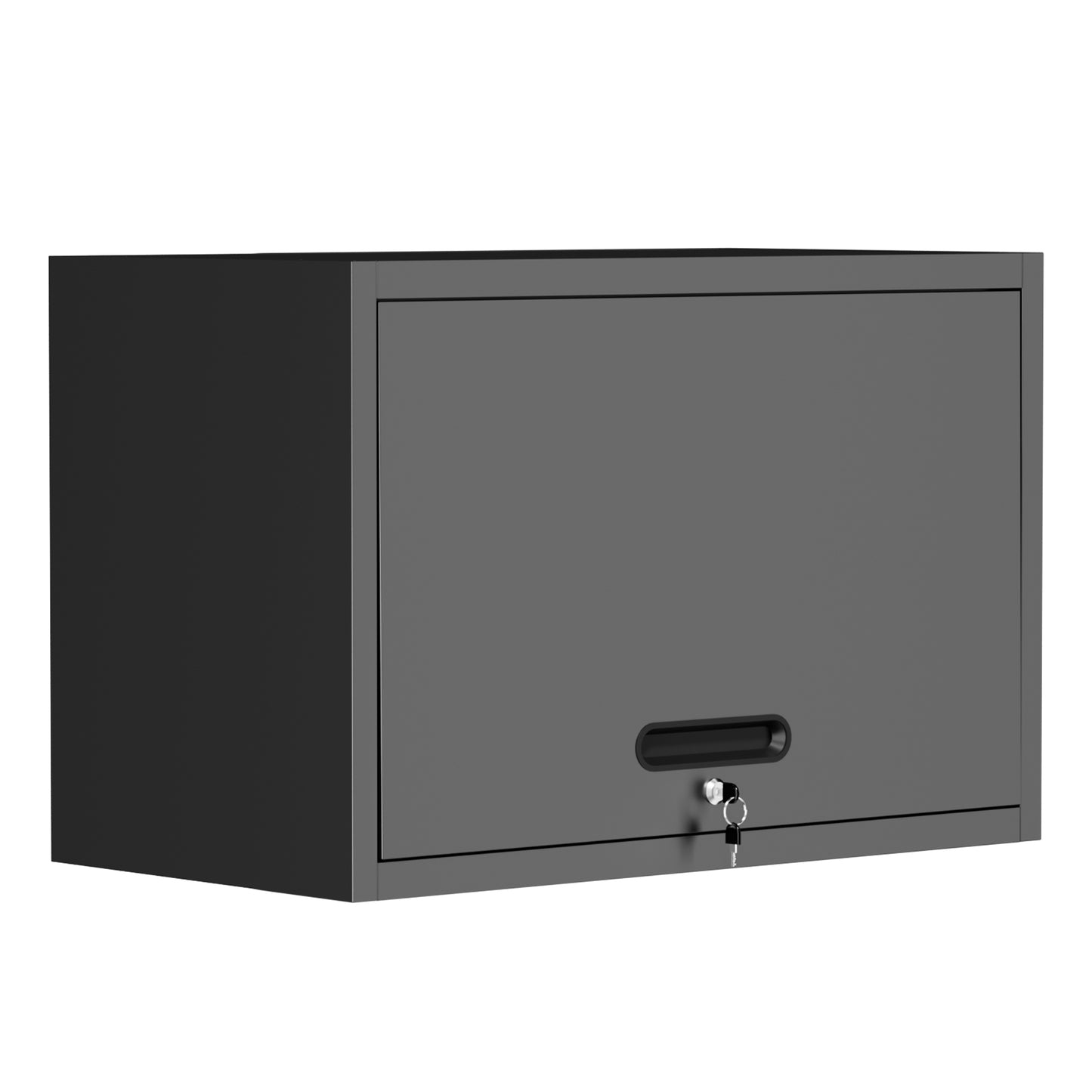 VIYET 30" Wall Mounted Metal Storage Cabinet with Lock, Heavy Duty Steel Garage Wall Cabinet with Adjustable Shelf