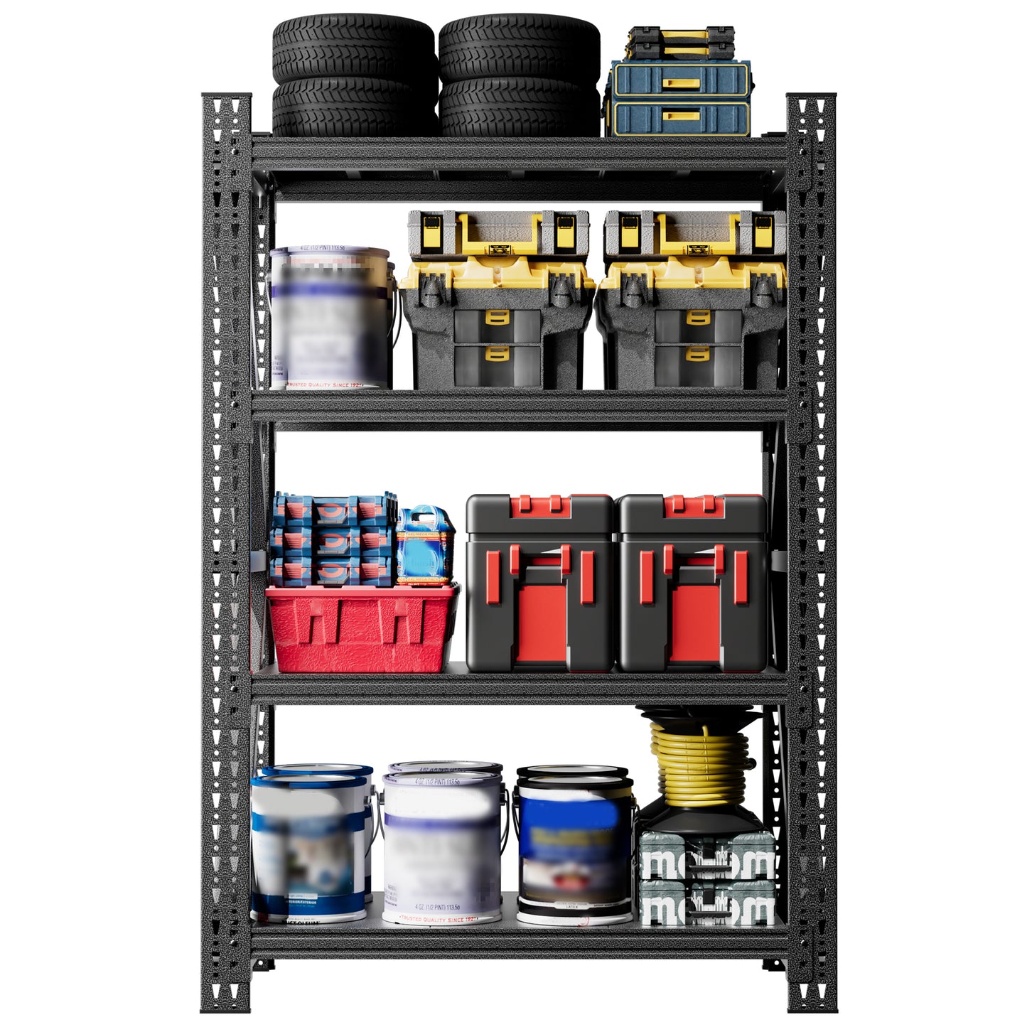 VIYET Heavy Duty Garage Shelving Unit, 69" H x 47" W Metal Storage Rack, 4000 lb Capacity Adjustable Steel Shelves for Garage, Warehouse