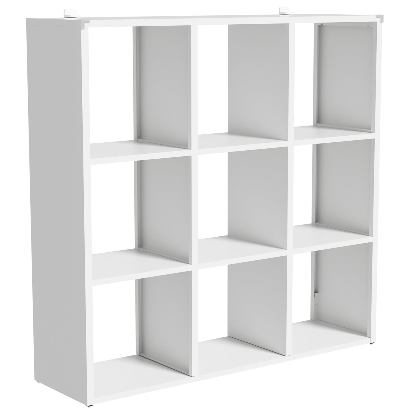 VIYET 9-Cube Metal Bookcase, 41"H Open Storage Organizer with 9 Cubes, Freestanding Display Shelf