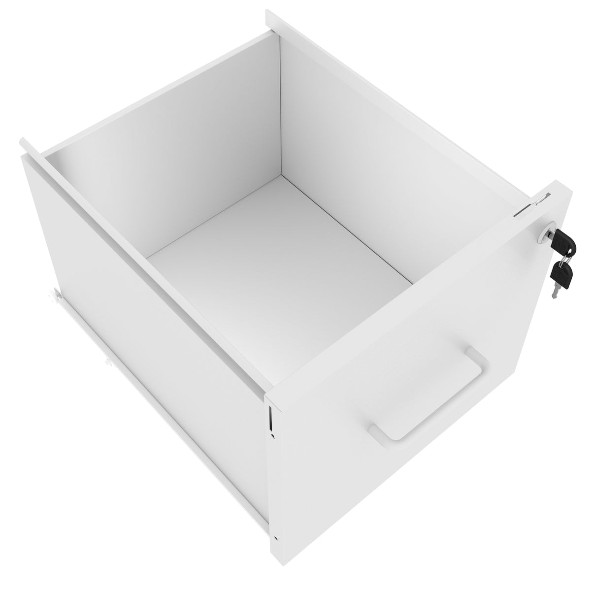 VIYET 2 Drawer File Cabinet with Lock, White Metal Vertical Filing Cabinet for Letter & Legal Files, Under Desk Office Storage with Anti-Tip Kit