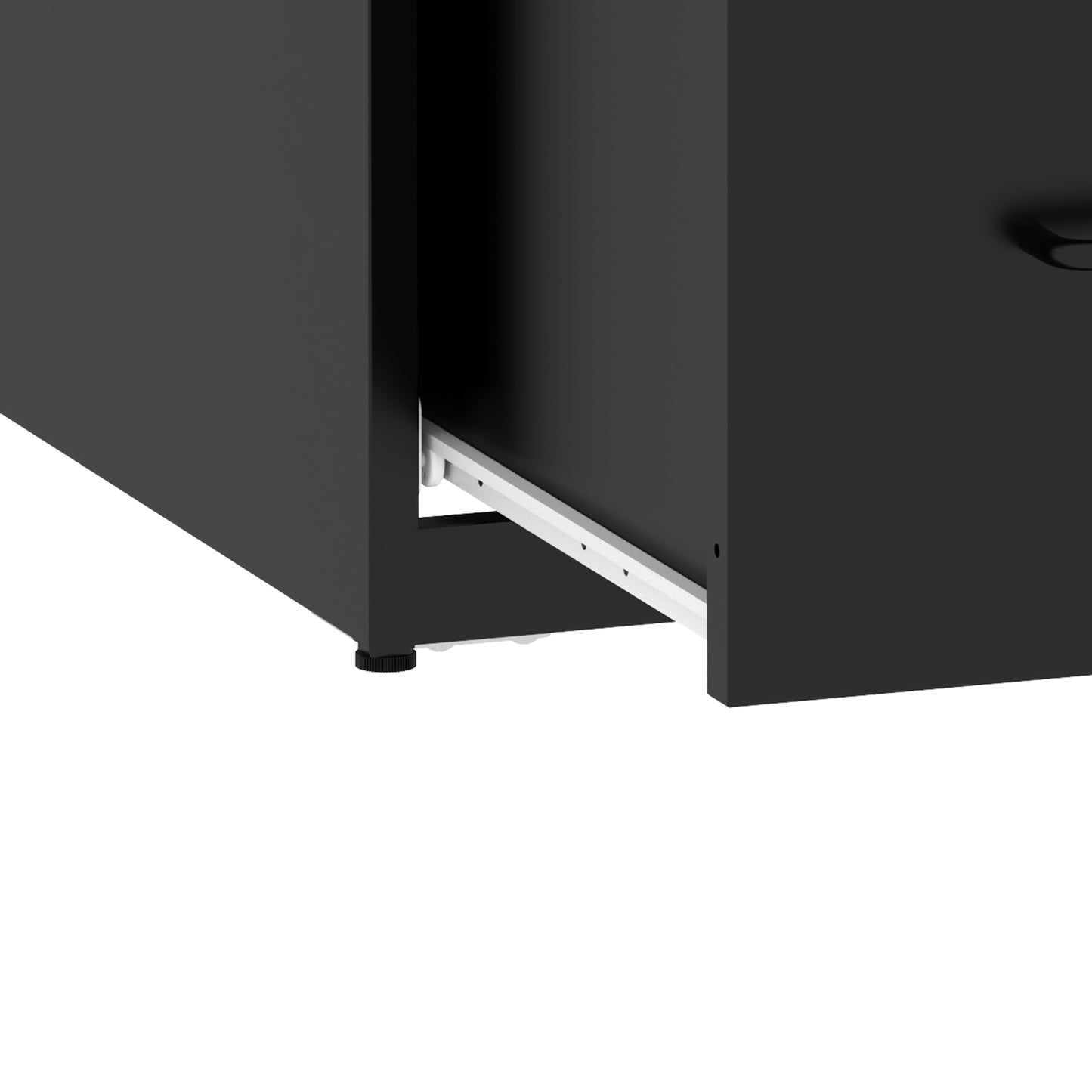 VIYET 2 Drawer Vertical File Cabinet with Lock, Metal Under Desk Filing Cabinet with Anti-Tip Kit, Adjustable Rails for Letter & Legal Files, Black Office Storage