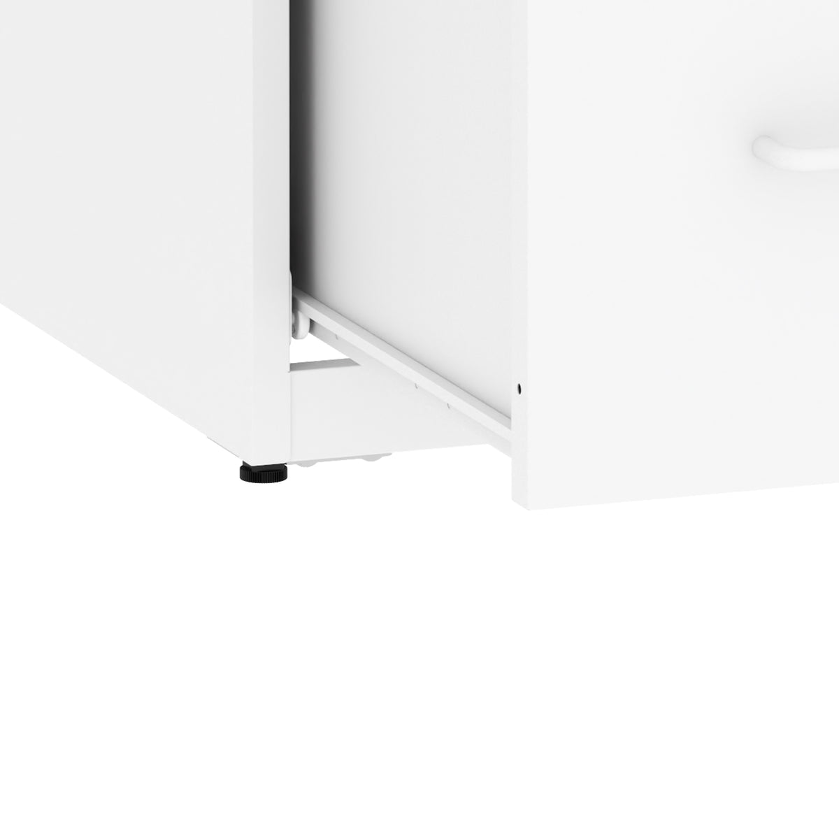 VIYET 2 Drawer File Cabinet with Lock, White Metal Vertical Filing Cabinet for Letter & Legal Files, Under Desk Office Storage with Anti-Tip Kit