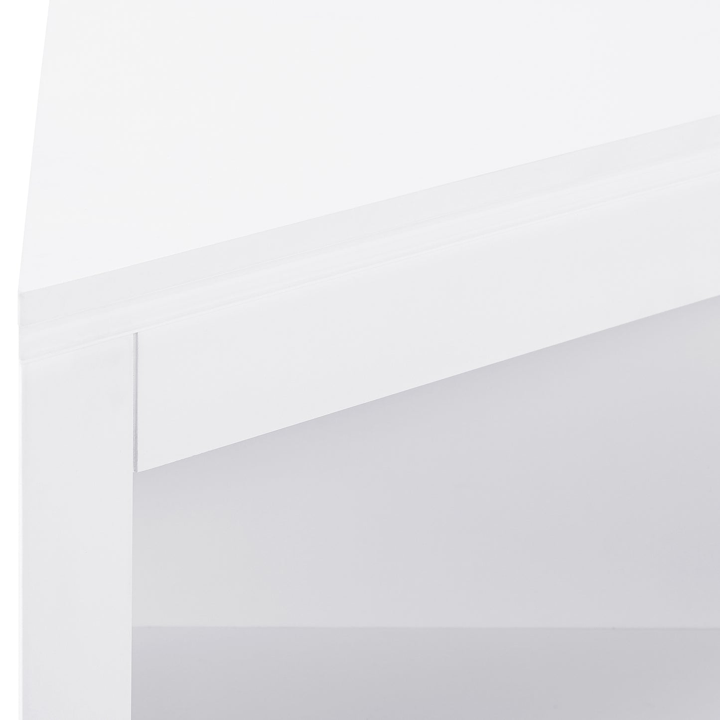 VIYET 32" Multifunctional Corner Cabinet - White MDF, Freestanding, Doors & Adjustable Shelves(Bathroom/Kitchen/Living Room Organizer)