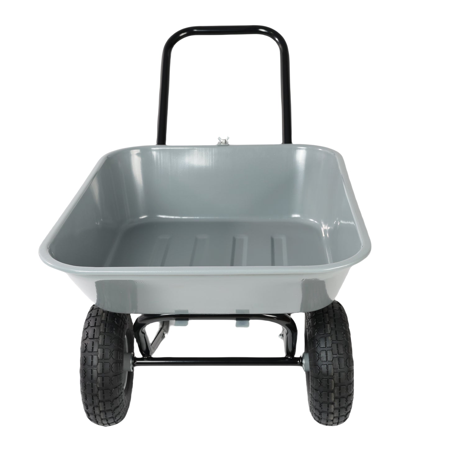 VIYET Two-Wheeled Garden Cart, 35L Large Capacity Utility Cart with 10-Inch Pneumatic Tires, Leak-Proof Design for Garden, Warehouse, Outdoor, Gray