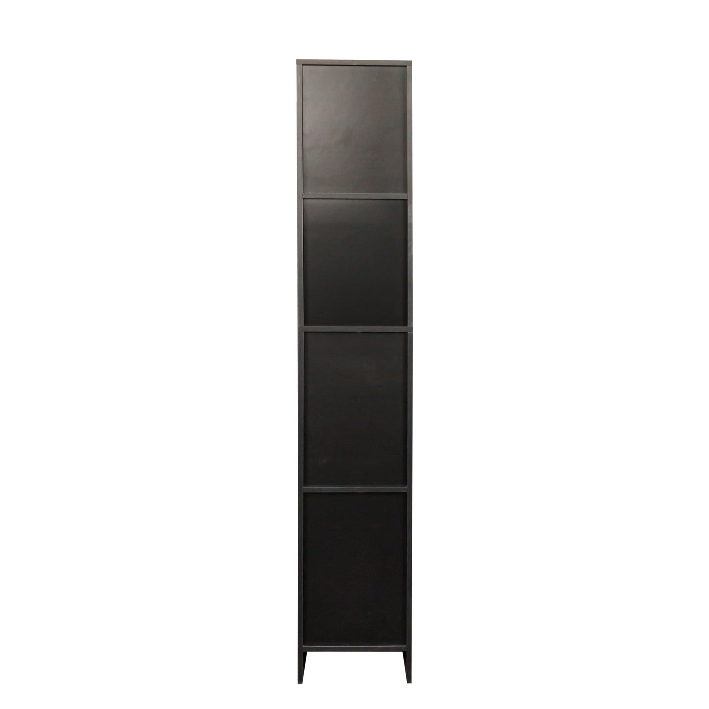 VIYET 75" Freestanding Storage Cabinet, MDF+Particle Board Organizer w/ 2 Doors & 3 Fixed Shelves (Kitchen/Dining Room Pantry),White+black