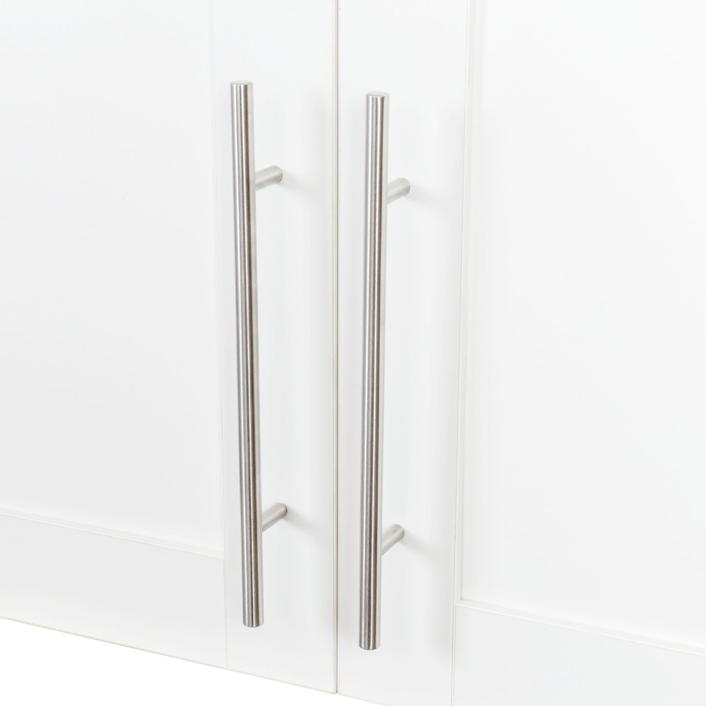 VIYET 30"H Stackable Wall-Mounted Storage Cabinet - White E1 Particle Board, 2 Adjustable Shelves (6-Level Height)