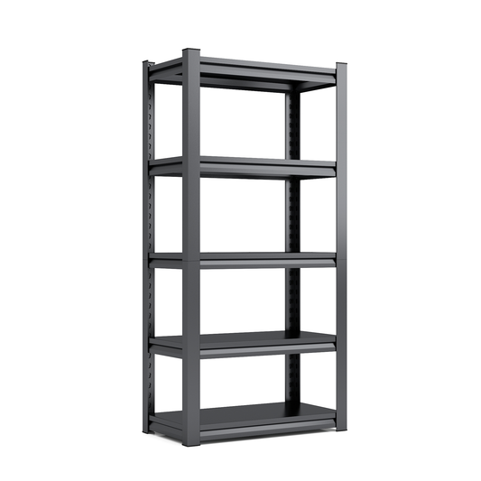 VIYET 5-Tier Heavy Duty Storage Shelves, 1500LBS Adjustable Metal Garage Shelving Unit, Narrow Utility Rack