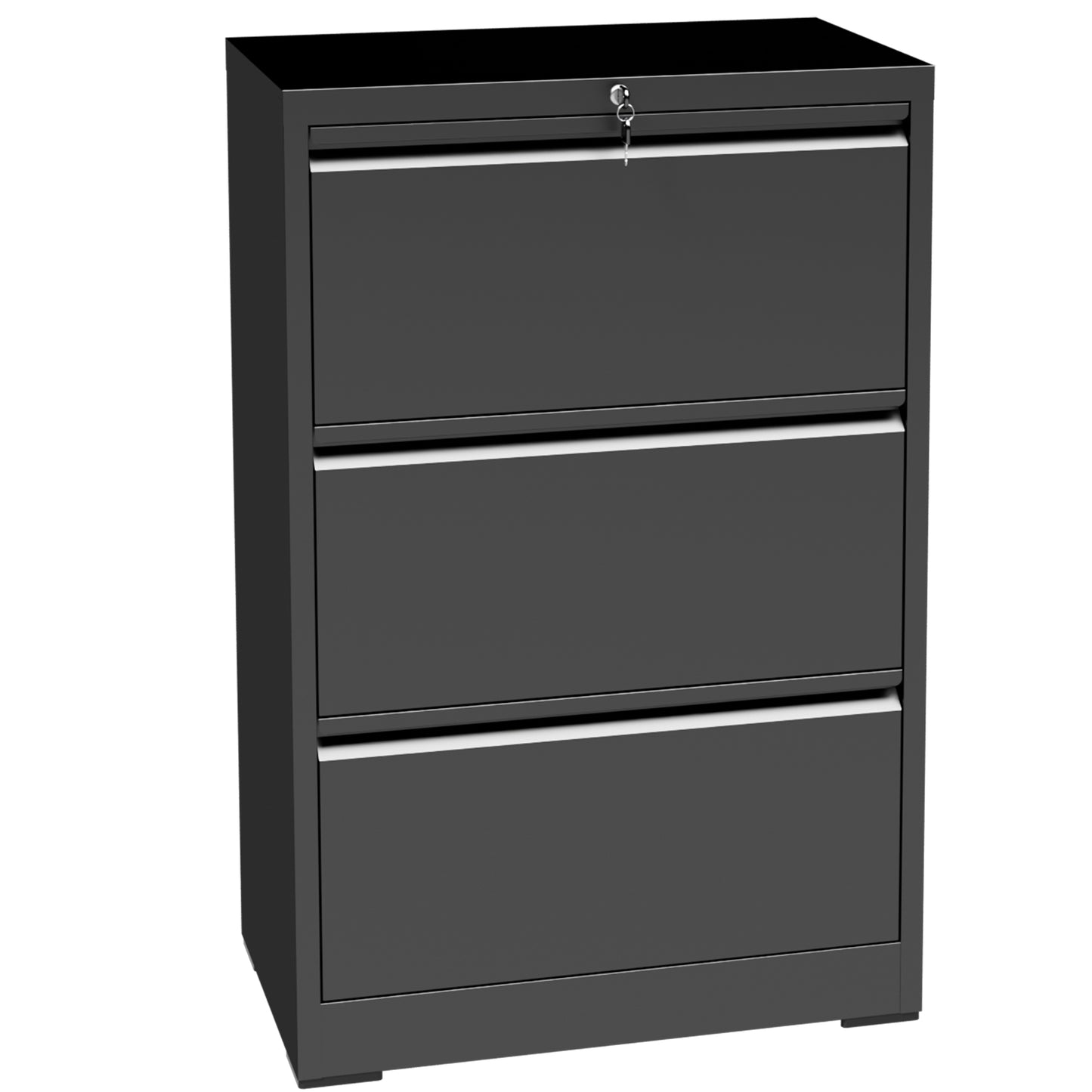 VIYET 3 Drawer Lateral File Cabinet with Lock, Metal Filing Cabinet for Home Office, Steel File Organizer Fits Letter, Legal, A4 & F4 Hanging Files