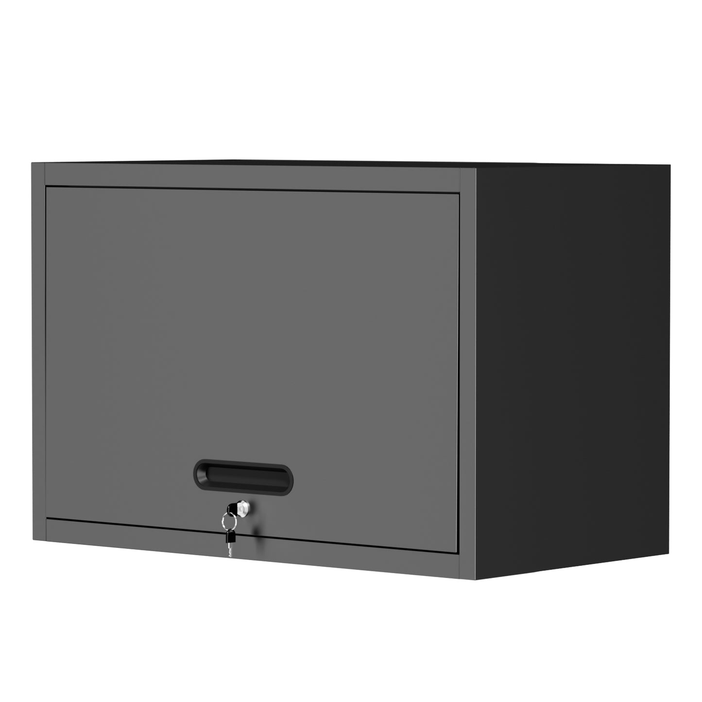 VIYET 30" Wall Mounted Metal Storage Cabinet with Lock, Heavy Duty Steel Garage Wall Cabinet with Adjustable Shelf