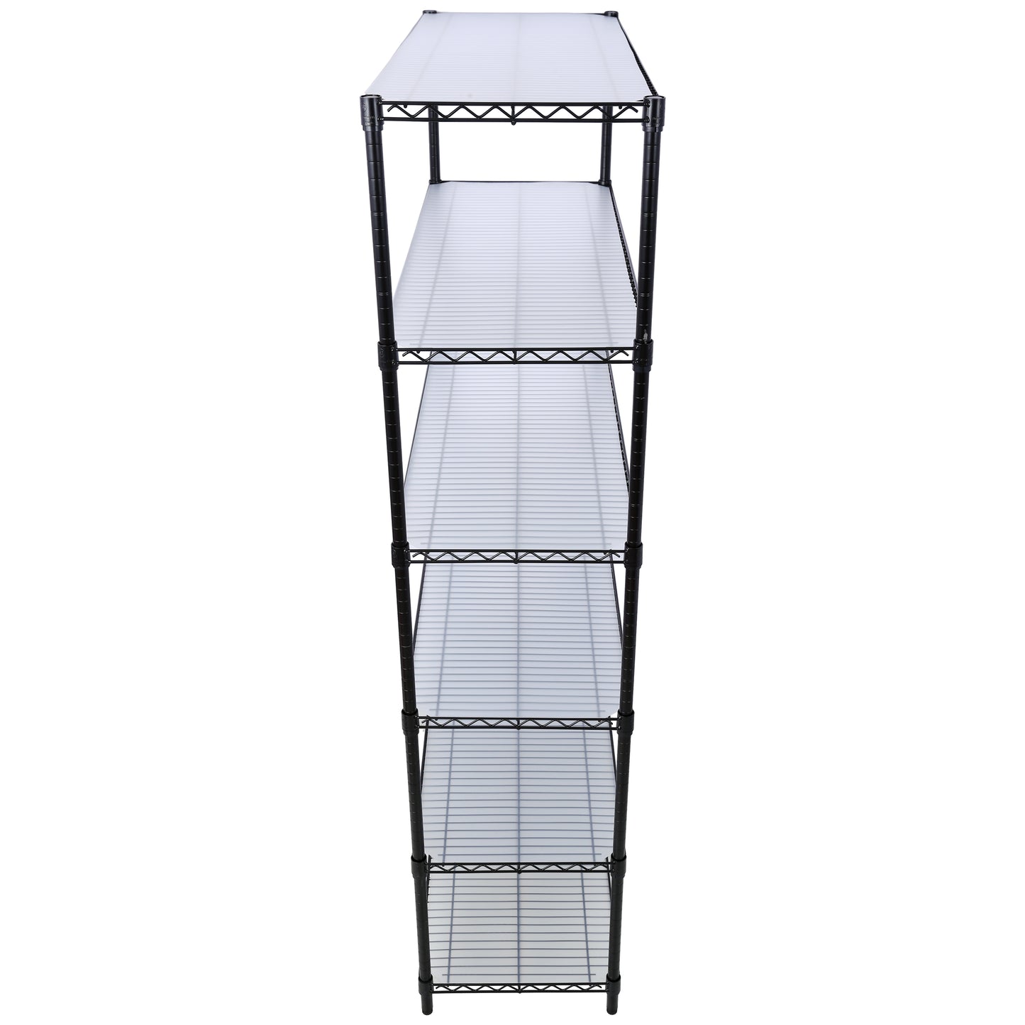 VIYET 6 Tier 6000LBS NSF Metal Wire Shelving, Heavy Duty Adjustable Rack with Wheels & Shelf Liners (Black, 84"H×48"L×20"D)