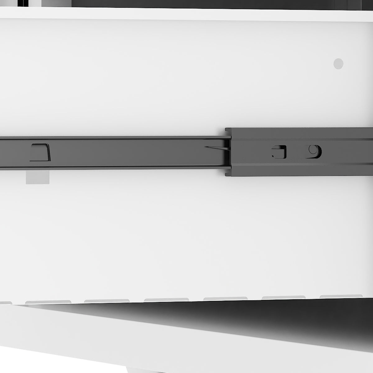 VIYET 28" White Metal 2-Drawer Lateral File Cabinet with Lock and Wheels, Rolling Office Storage for Letter, Legal & A4 Files