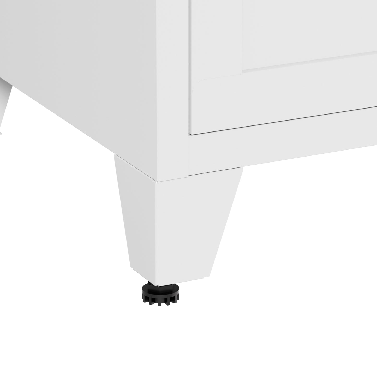 VIYET 6-Drawer White Dresser for Bedroom, Modern Metal Storage Chest with Smooth-Glide Drawers for Closet, Hallway & Entryway