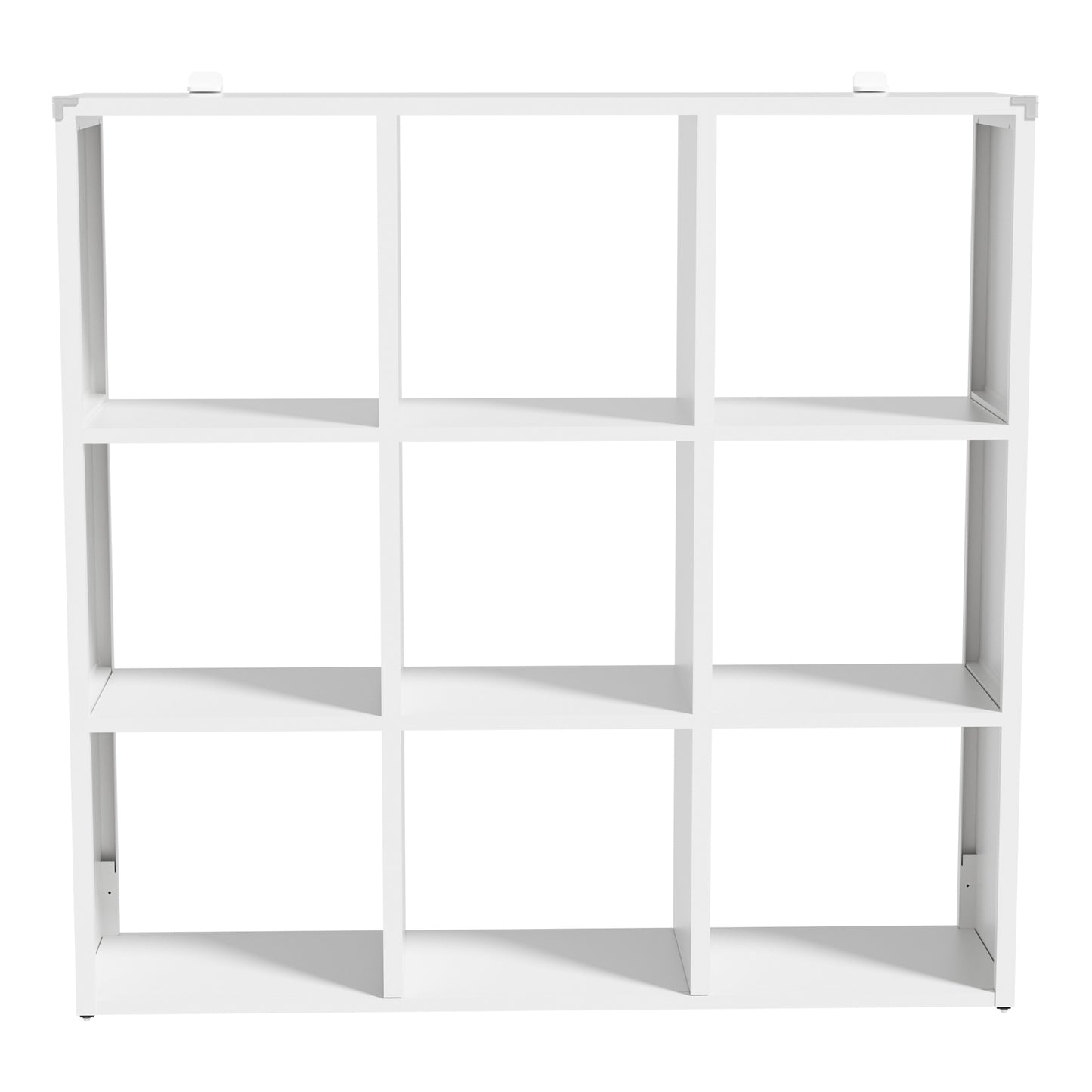 VIYET 9-Cube Metal Bookcase, 41"H Open Storage Organizer with 9 Cubes, Freestanding Display Shelf