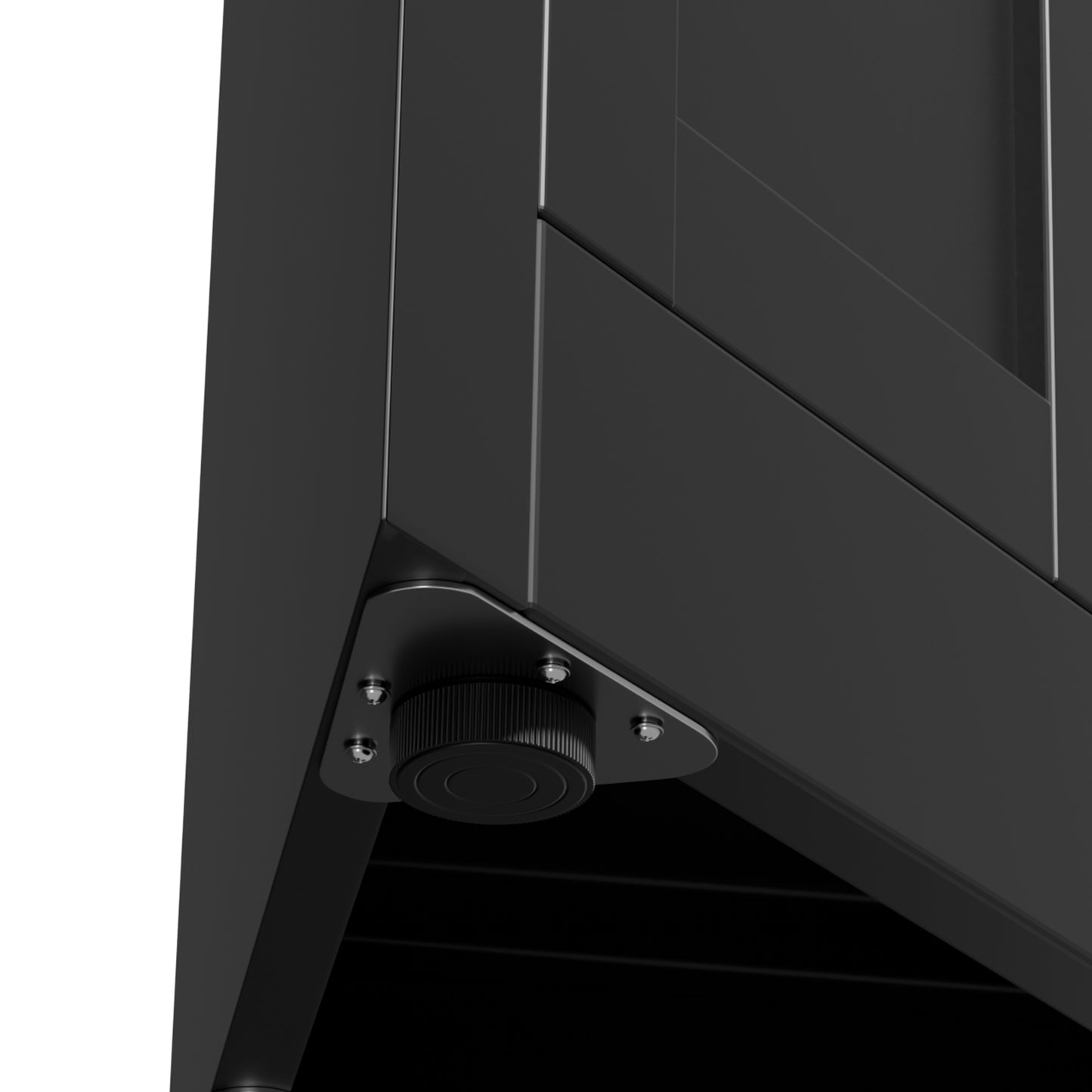 VIYET 71" Tall Black Corner Storage Cabinet, 5-Tier Freestanding Metal Corner Organizer with Adjustable Shelves & Doors