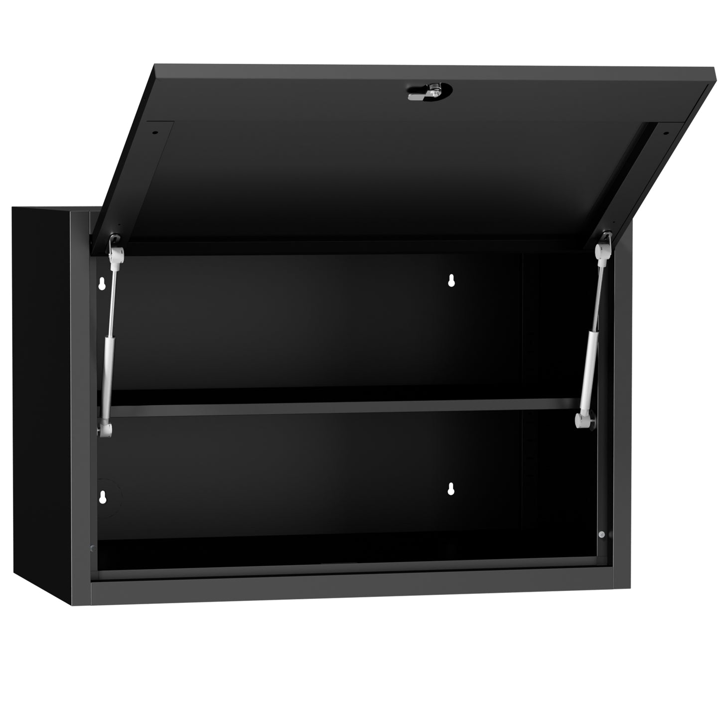 VIYET 30" Wall Mounted Metal Storage Cabinet with Lock, Heavy Duty Steel Garage Wall Cabinet with Adjustable Shelf
