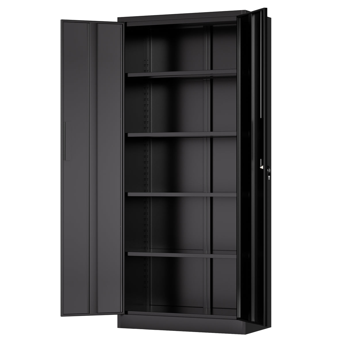 VIYET 71" Metal Storage Cabinet, Lockable Steel Utility Cabinet with 4 Adjustable Shelves, 180 Lbs per Shelf, Double Doors for Office & Pantry